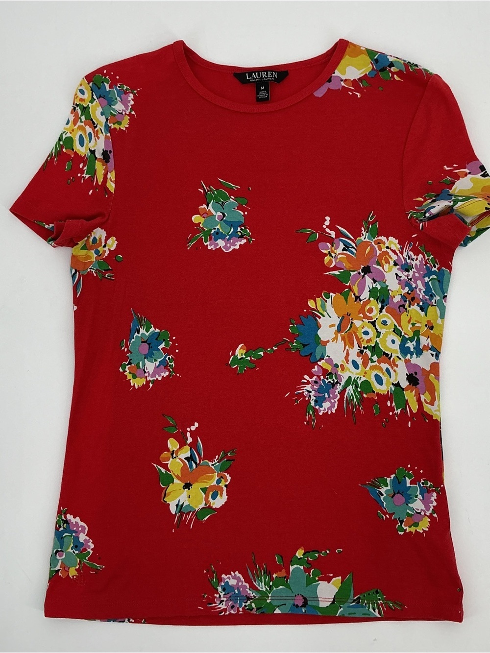 Ralph Lauren Ladies Floral Short-Sleeve Crew Neck Tee